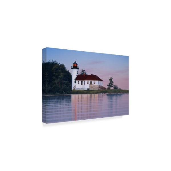 Rusty Frentner 'Whiskey Point Lighthouse' Canvas Art,12x19